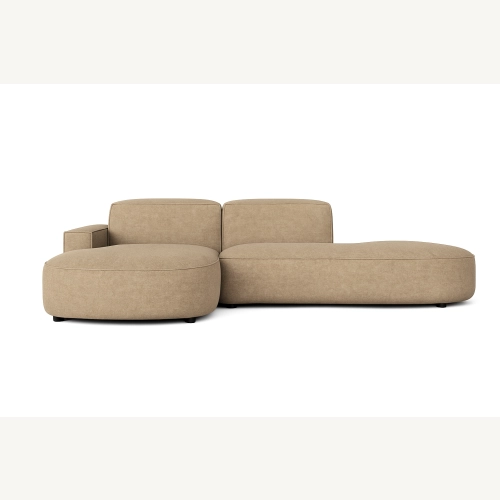 Olio Autentico Sofa narożna w kształcie litery L Tkanina Raven 34